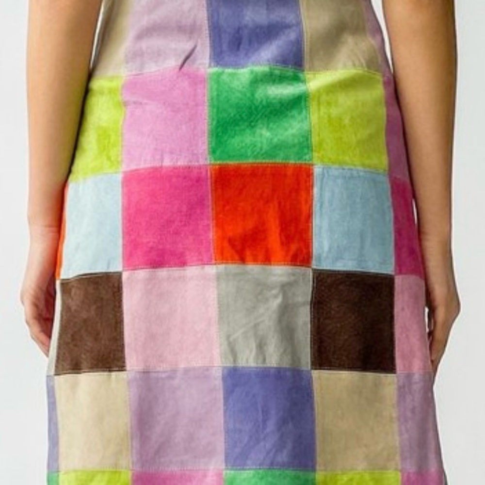 Isaac Mizrahi Vintage 2000 Colorful Patchwork A-Line Skirt - Picture 3 of 8